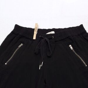 Converse Athletic Running Drawstring Yoga Leggings Pants Womens Size S Black